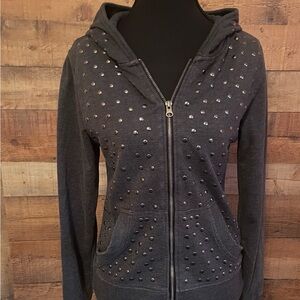 Hot Topic Charcoal Studded Hoodie